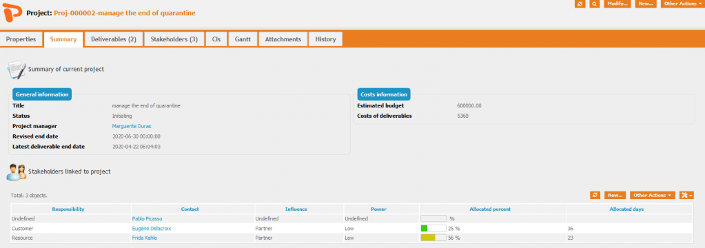 Project management light