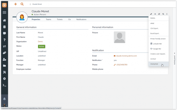 Personal data anonymizer